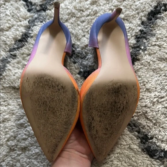 Shoe Dazzle Heel Stilettos Women’s Gradient Orange, Pink and Purple - Picture 5 of 5